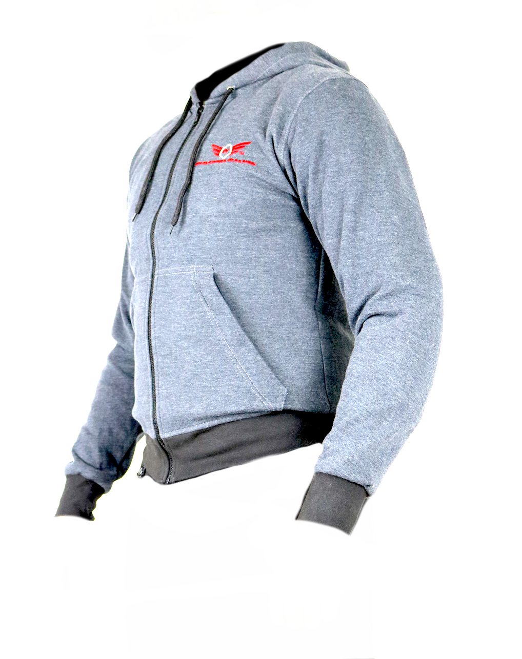 Grey Motorcycle Protective Hoodie