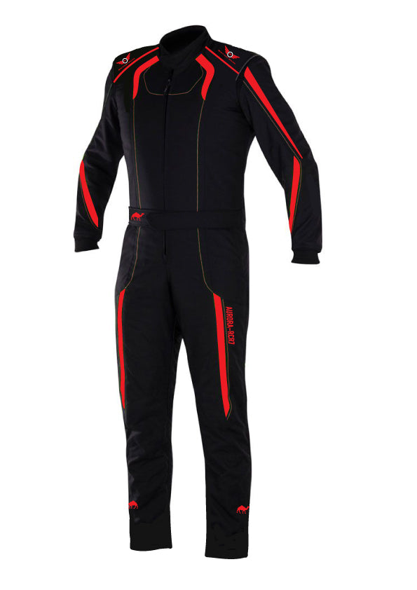Aurora 1.0 SFI rated fire suit Black/Red