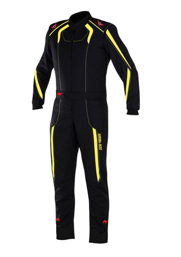 Aurora 1.0 SFI 3.2A/5 Double Layer Fire Suit Black/Yellow
