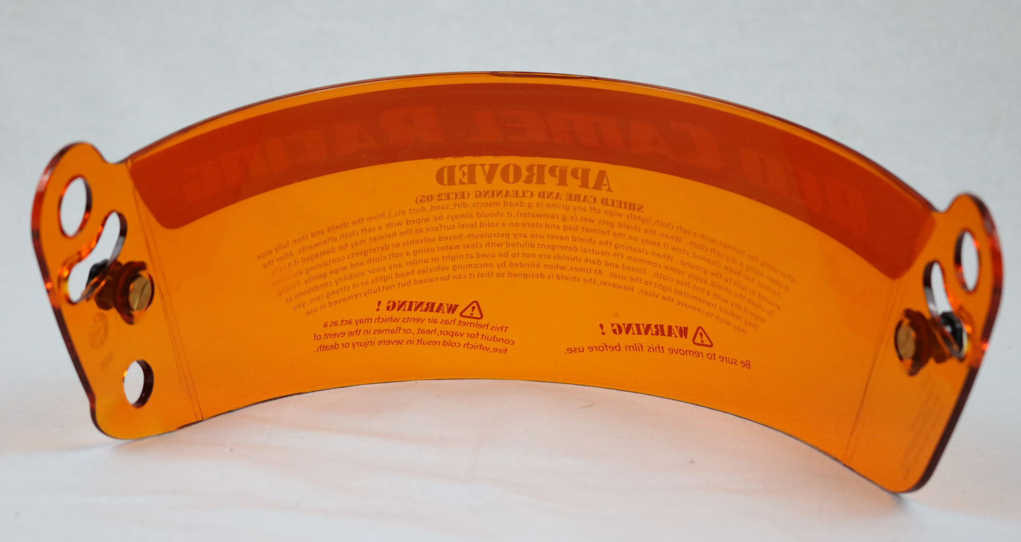 Amber Visor Shield for Helmet Amber Visor Shield for Helmet