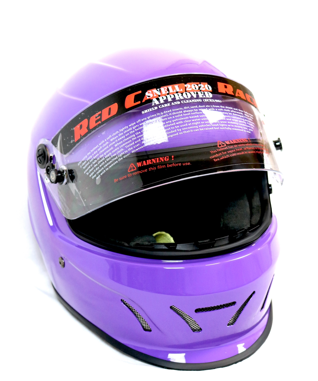 anodized purple motorcycle helmet Glossy Purple Helmet SNELL 2020 Approved