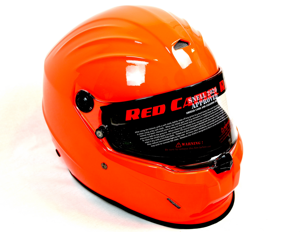 Neon Orange Helmet SNELL 2020 Approved Neon Orange Helmet SNELL 2020 Approved