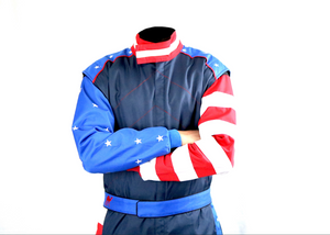 Blue firesuit