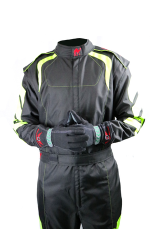 Aurora 2.0 SFI 3.2A/1 Single Layer Fire Suit Black/Neon Green