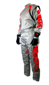 Aurora 2.0 Double Layer SFI 3.2A/5 Rated Suit Grey/Red
